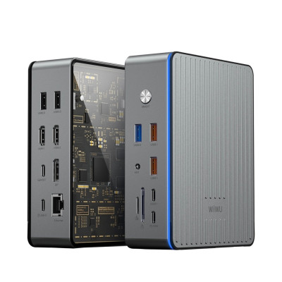 Trạm Kết Nối WIWU Matrix 16 IN 1 W1601 Hợp Kim Nhôm - Hàng Chính Hãng