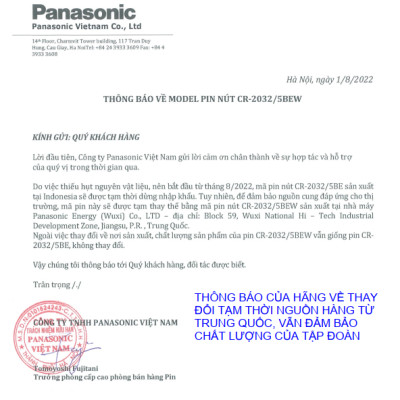 5 Viên Pin Smartkey - Cmos Panasonic CR2032 - Hàng Chính Hãng