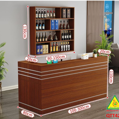 QUẦY LỄ TÂN, QUẦY TIẾP TÂN, QUẦY TÍNH TIỀN, QUẦY THU NGÂN QTT423- Nội thất lắp ráp Viễn Đông Adv