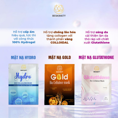 [Set Đỏ kiêu sa] Combo 10 Mặt nạ BESKINATY hỗ trợ phục hồi dưỡng da chuyên sâu