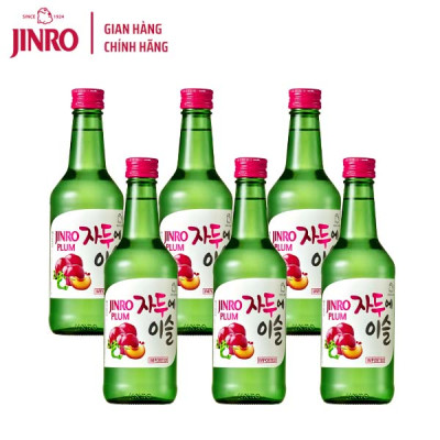 [CHÍNH HÃNG] Soju Hàn Quốc JINRO VỊ MẬN 360ml - Combo 6 chai