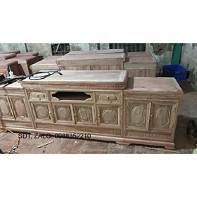 Kệ tivi 2m 2m2 2m4 gỗ sồi trắng phòng khách phòng ngủ
