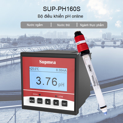 [SUPMEA] SUP-PH6.0 Máy đo pH trong nước, nước thải, thiết bị đo liên tục, online, đầu đo bọc nhựa - Hàng chính hãng