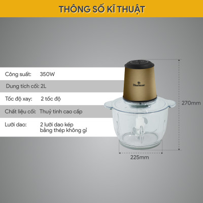 Máy xay thịt Bluestone 2 lít CHB-5148 - Hàng chính hãng