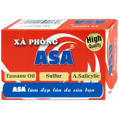 Combo 2 Hộp Xà phòng tắm ASA - ngừa mụn - lác - lang ben - nấm da -  Hộp 120g gồm 4 cục nhỏ