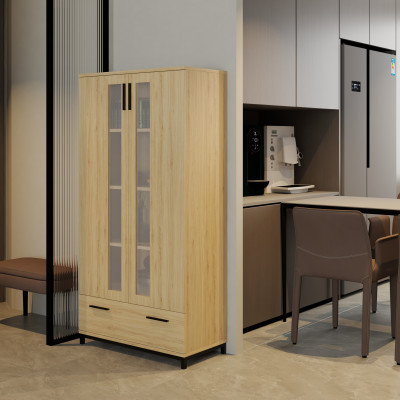 [Happy Home Furniture] LOUIS , Tủ lưu trữ - chân sắt , 76cm x 36cm x 150cm ( DxRxC), TCM_029