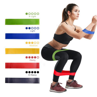 BG Bộ 5 dây đàn hồi tập gym tập yoga,Dây đàn hồi mini band,dây đàn hồi kháng lực cao cấp, dây đàn hồi tập thể dục (hàng nhập khẩu)