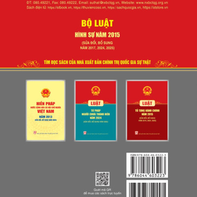 Bộ luật Hình sự năm 2015 (sửa đổi, bổ sung năm 2017, 2024, 2025)