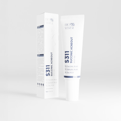 Gel chấm mụn 3% Succinic acid + 1% Salicylic Acid hỗ trợ giảm khuẩn và se còi mụn Bioverse S311 Succinic Acneout 10ml 