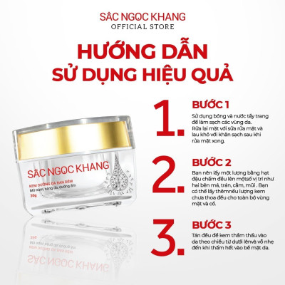 Combo Mờ Nám - Nâng Tông - Bảo Vệ Toàn Diện Kem chống nắng 50g + kem ngày 30ml + kem đêm 30g (Sắc Ngọc Khang Official)