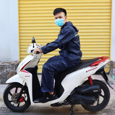 Áo mưa bộ cho nam và nữ , áo quần đi mưa 2XL dưới 65kg , vải dù cao cấp , chống thấm nước tối ưu