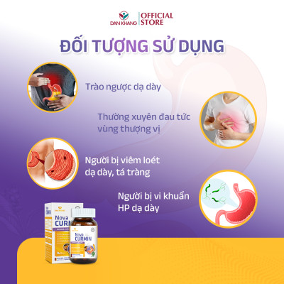 Viên Uống Tinh Chất Nghệ Giảm Đau Dạ Dày Novacurmin - Nguyên liệu nhập khẩu từ Đức (Hộp 30 viên)