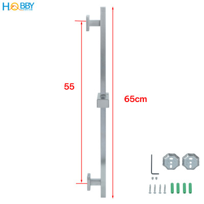 Thanh giá treo vòi sen có điều chỉnh inox 304 Hobby home decor GVST4