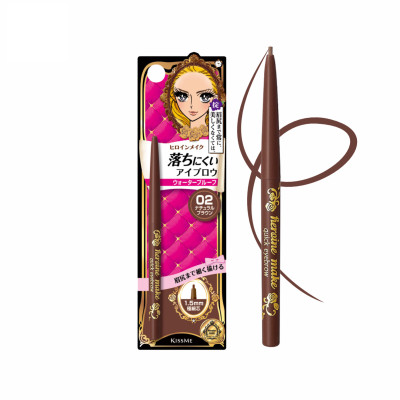 Bút Chì Sáp Kẻ Lông Mày Không Lem Trôi Lõi Siêu Mịn Màu Nâu Tự Nhiên Kissme Heroine Make Quick Eyeliner
