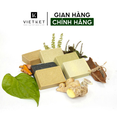 Xà Bông Thảo Dược VIETKET 100g - Giảm Mụn, Mờ Thâm, Dưỡng Ẩm, Sáng Da
