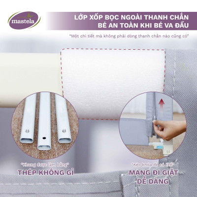 Thanh chắn giường điều chỉnh độ cao Mastela 015 hình dễ thương 2.0M/1.8M