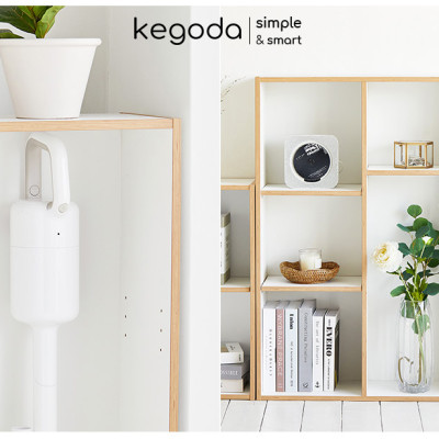 Tủ Sách Gỗ Có Hậu, Đợt Di Động Điều Chỉnh Với 3 Tầng 6 Ngăn KEGODA KGD34