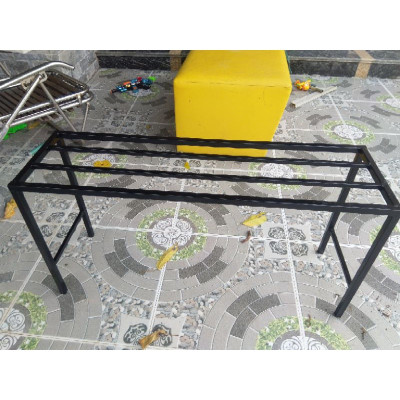 Kệ kê chậu cây ban công sân thượng. Dài 80cm. Rộng 20-25-30cm. Cao 30-40-50-60cm. 1,2,3 nan phụ giằng chân. hộp thép 2x2cm ( Hàng Chính Hãng )