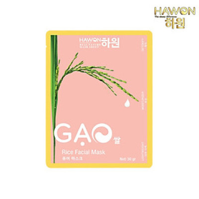 Mặt Nạ Gạo Tinh Khiết Dưỡng Trắng Thải Độc Cho Làn Da Căng Mọng HAWON - 30g