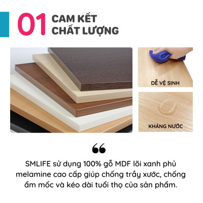Bàn Làm Việc Đơn Giản Thương Hiệu SMLIFE (Nhiều mẫu, có thể đổi Size và màu sắc)