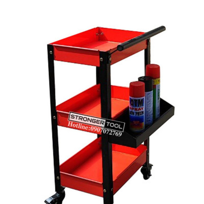 XE ĐẨY 3 NGĂN ĐA NĂNG CÓ KHAY PHỤ MÀU XANH THƯƠNG HIỆU STRONGER TOOL