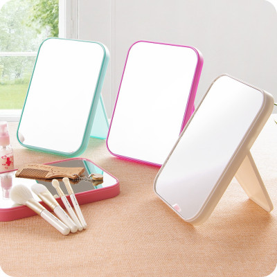 Gương Trang Điểm Gấp Gọn Hình Chữ Nhật Rõ Nét Gọn Nhẹ (14x20cm) Kiểu Dáng Sang Trọng, Đẹp Mắt Trang Trí Cho Góc Bàn Trang Điểm Thêm Phong Cách