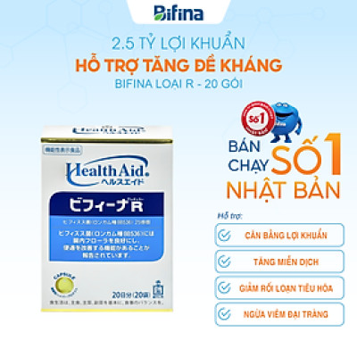 [COMBO 3 HỘP] Men vi sinh Bifina Nhật Bản R 20 gói - Dành cho người bị viêm đại tràng, rối loạn tiêu hóa