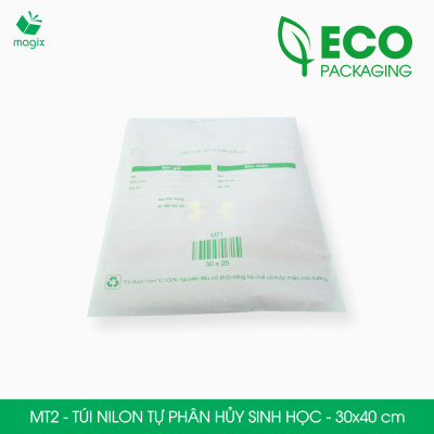 MT2 - 40x30 cm - 100 Túi nilon (tự phân hủy sinh học) đóng hàng