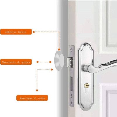 1 Miếng Đệm Trong Suốt Silicone, Chặn Cửa Dán Tường, Chống Va Đập Cánh Cửa, Mềm Mại Và Siêu Dính, An Toàn, Tiện Dụng. TakyHome 1700tron