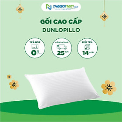Gối  Nằm Gòn Dunlopillo cao cấp Kích thước: 74x48 cm
