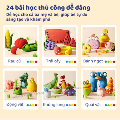Đất nặn an toàn cho bé hữu cơ không dính tay mideer Mellow Dough Clay