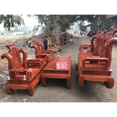 Bàn ghế Tần Thủy Hoàng gỗ hương đá