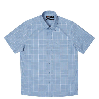 Áo sơ mi nam KHATOCO ngắn tay caro A1MN538T2-CNCR536-2606-N