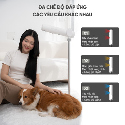 MÁY SẤY TÓC ĐỨNG VIETNAMROBOVAC A0D - HÀNG CHÍNH HÃNG BH 12 THÁNG