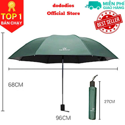 Ô tự động có nút đóng mở - Ô che nắng che mưa, Dù gấp gọn phủ lớp chống tia UV - Chính hãng dododioS