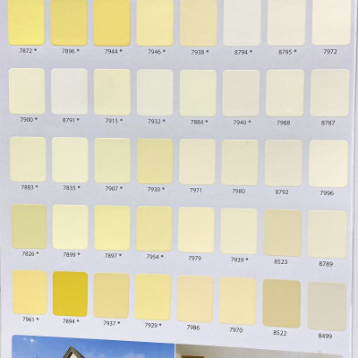 Sơn nước Toa thoải mái lau chùi nội thất màu vàng kem 8792 _5L