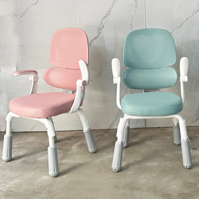 Ghế học sinh màu hồng cho bé gái CE1026-M Nội thất Capta Ghế học bài tựa lưng điều chỉnh bảo vệ cột sống nệm vải màu hồng khung và tay nhựa trắng chân sắt sơn tĩnh điện 