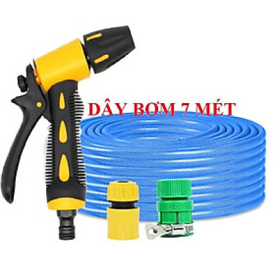 ️ Bộ dây vòi xịt nước rửa xe, tưới cây , tăng áp 3 lần, loại 7m, 10m 206319 cút sập, + mở chai