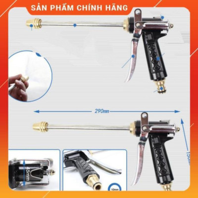 ️ Bộ dây vòi xịt nước rửa xe, tưới cây , tăng áp 3 lần, loại 20m 206318 đầu đồng, cút,nối đen+ mở chai