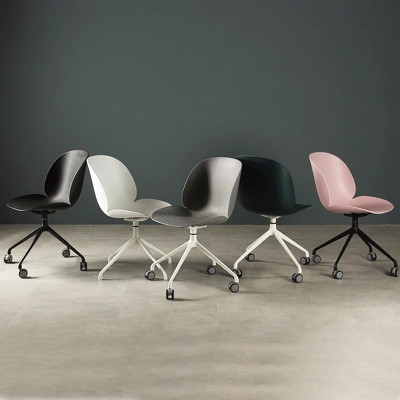 Ghế học bài tại nhà dành cho bé Beetle 6-s chân nhôm xoay ( trắng / đen ) thân nhựa bền đẹp hiện đại sang trọng 