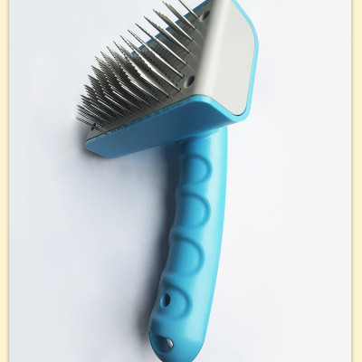 Lược thép không gỉ chải lông chó mèo có nút gỡ lông loại xịn