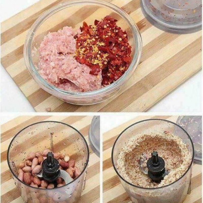 Máy xay thực phẩm đa năng(xay thịt, xay đá, xay trái cây...) nắp tròn - Hàng nhập khẩu