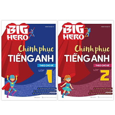 Sách - Big Hero Chinh Phục Tiếng Anh Theo Chủ Đề Lớp 1, 2 - Combo 2 Cuốn - Megabook