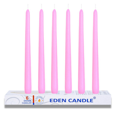 Hộp 6 Nến Thơm Taper Eden Candle FTRAMART EDC2331 (25cm) - Hồng