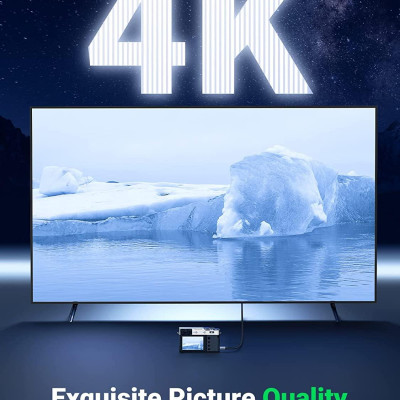 Ugreen UG10550HD109TK 1M 4k 60hz Cáp chuyển Micro HDMI sang HDMI đầu kim loại dài 1M - HÀNG CHÍNH HÃNG