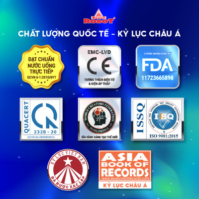 Máy Lọc Nước ROBOT LUX PRO 239W-UR Công Nghệ R.O + UF Vi Mạch LCD Đa Năng Công Suất 20Lit/ Giờ Tủ Đứng - Hàng Chính Hãng