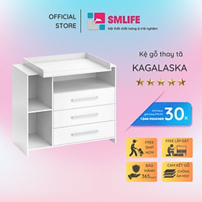 Kệ gỗ thay tã cho bé SMLIFE Kagalaska