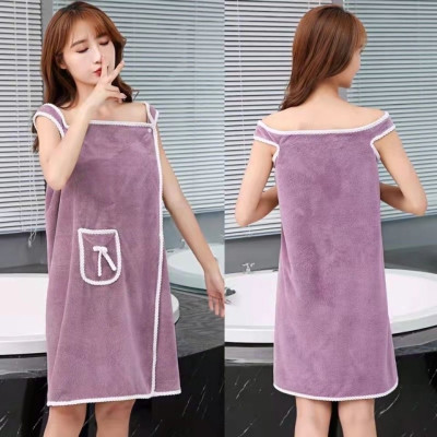 Áo khăn tắm nữ kiểu đầm , phong cách hiện đại - Khăn choàng tắm xỏ tay - trơn , mịn , thoáng mát phù hợp với mọi loại dáng , giao màu ngẫu nhiên