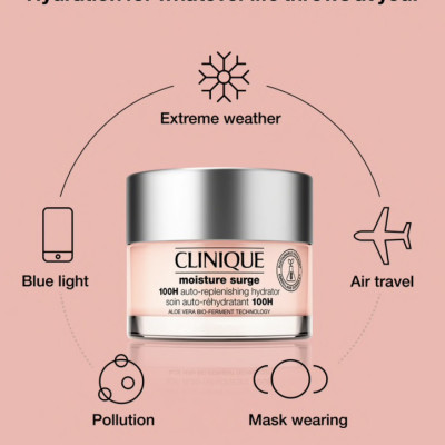 Kem hồng dưỡng ẩm tức thì 100H Moisture Surge 100H Auto-Replenishing Hydrator-Moisturizer 50ml