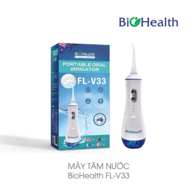 Tăm Nước Biohealth FLV33 Kèm 4 Đầu Xịt Giúp Làm Sạch Răng Nướu, Giảm Viêm Lợi, Sâu Răng